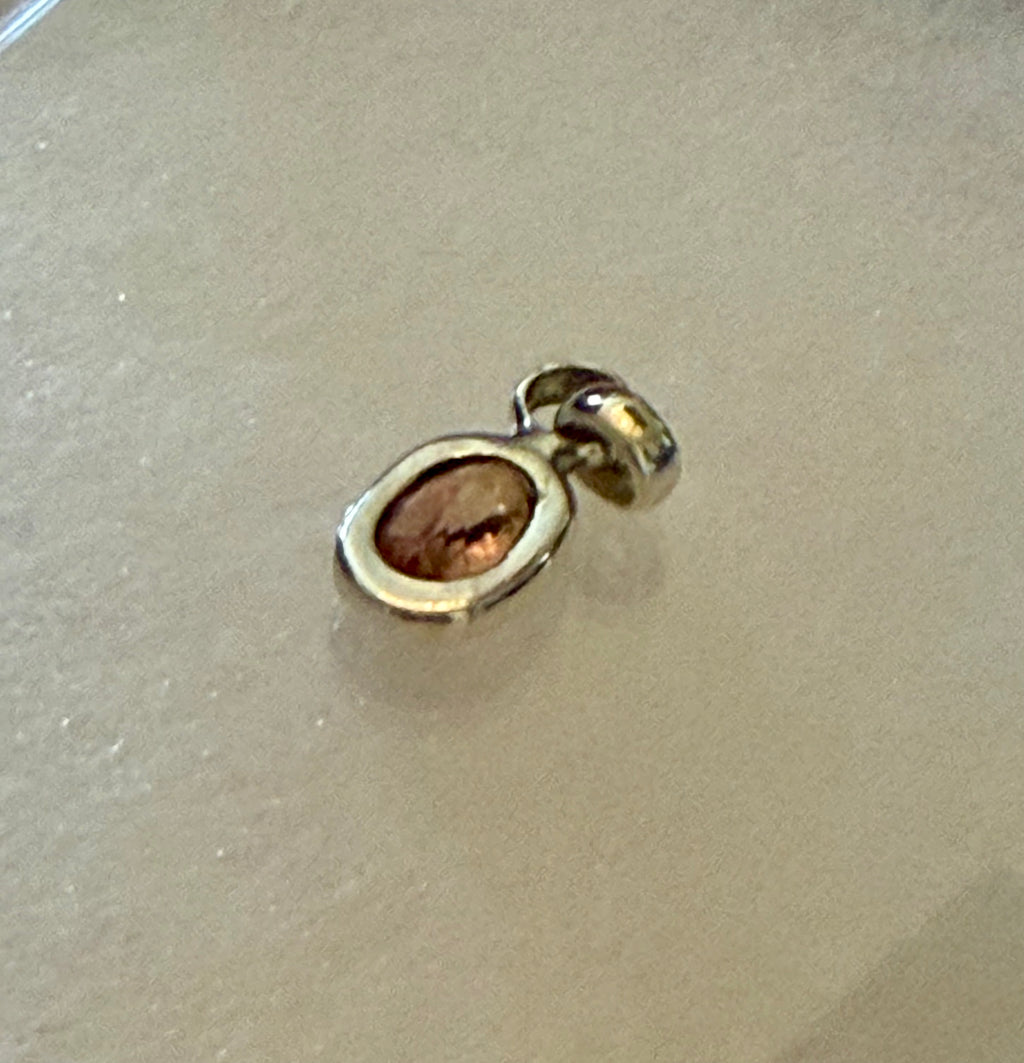 6.00 carat Natural Sapphire Pendant. Sterling Silver.