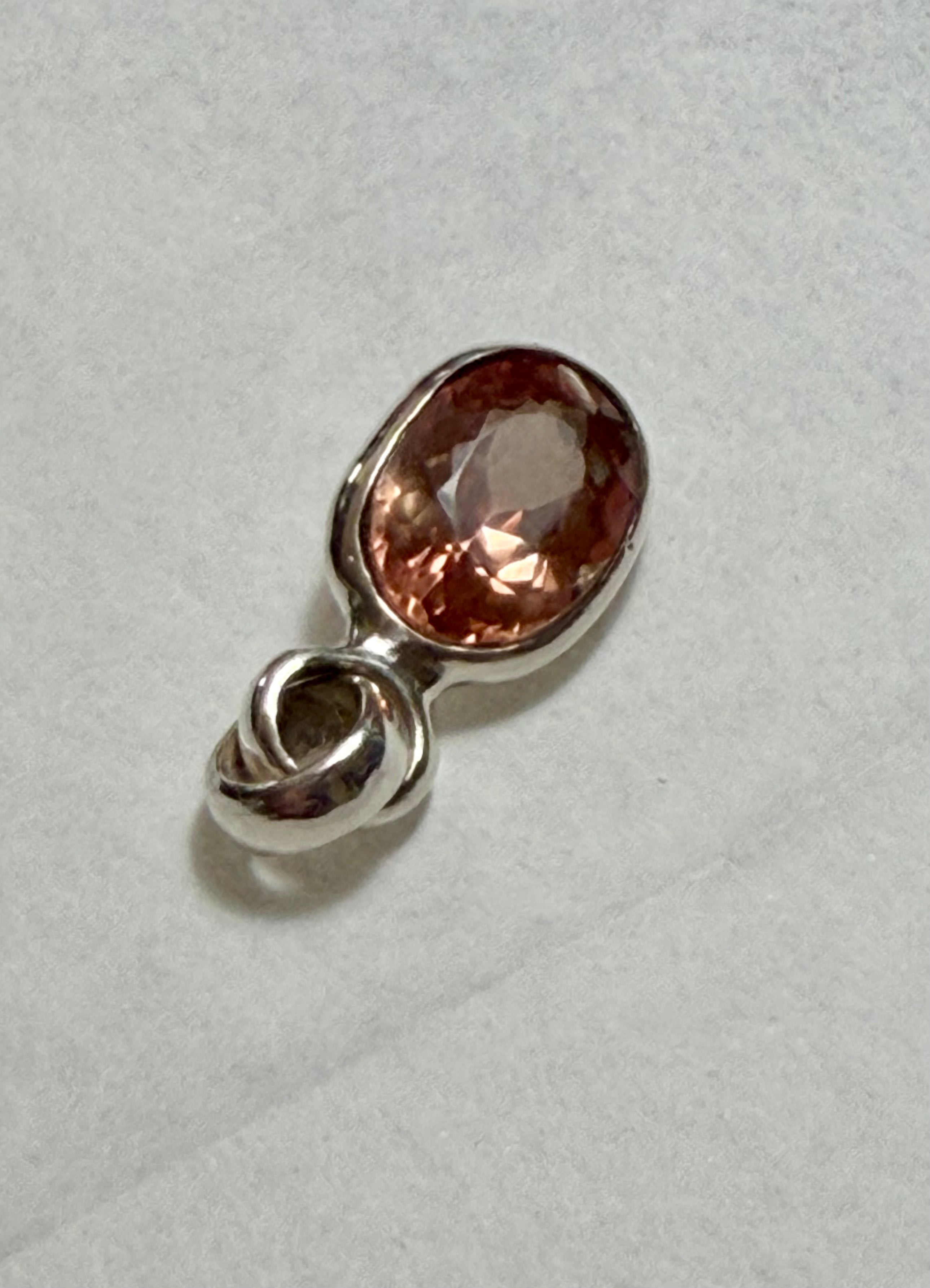 6.00 carat Natural Sapphire Pendant. Sterling Silver.