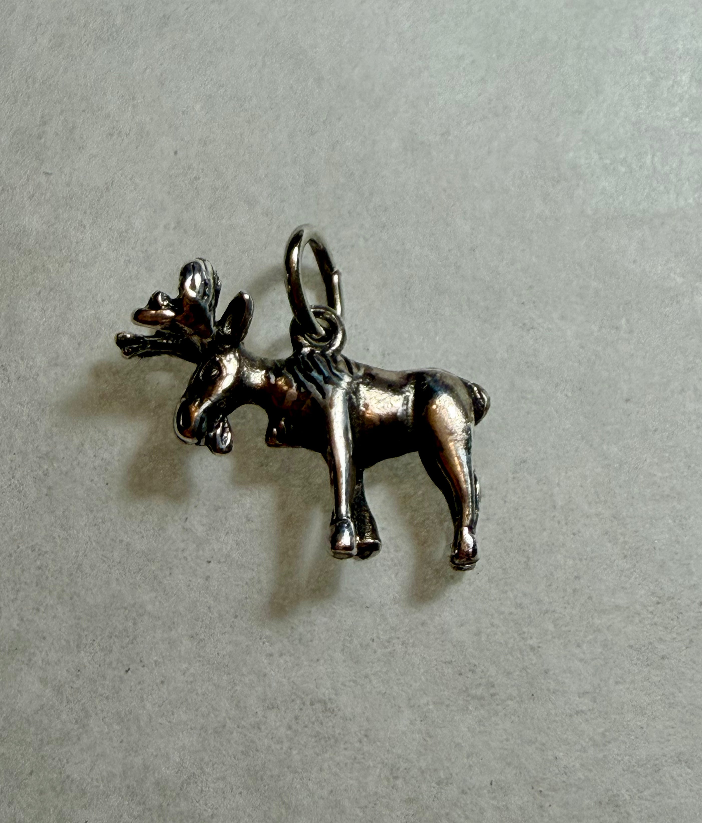 Sterling Silver Moose Pendant