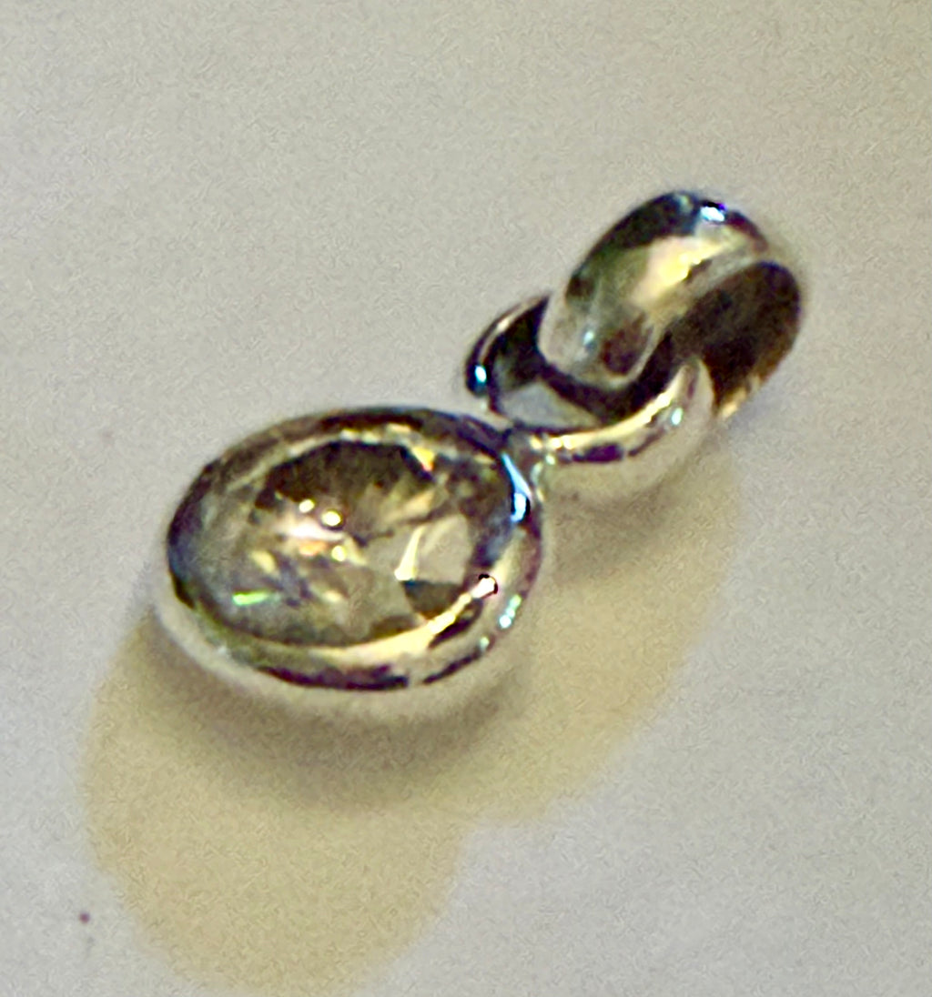 3.60 carat Lab Grown Diamond Pendant. Sterling Silver.