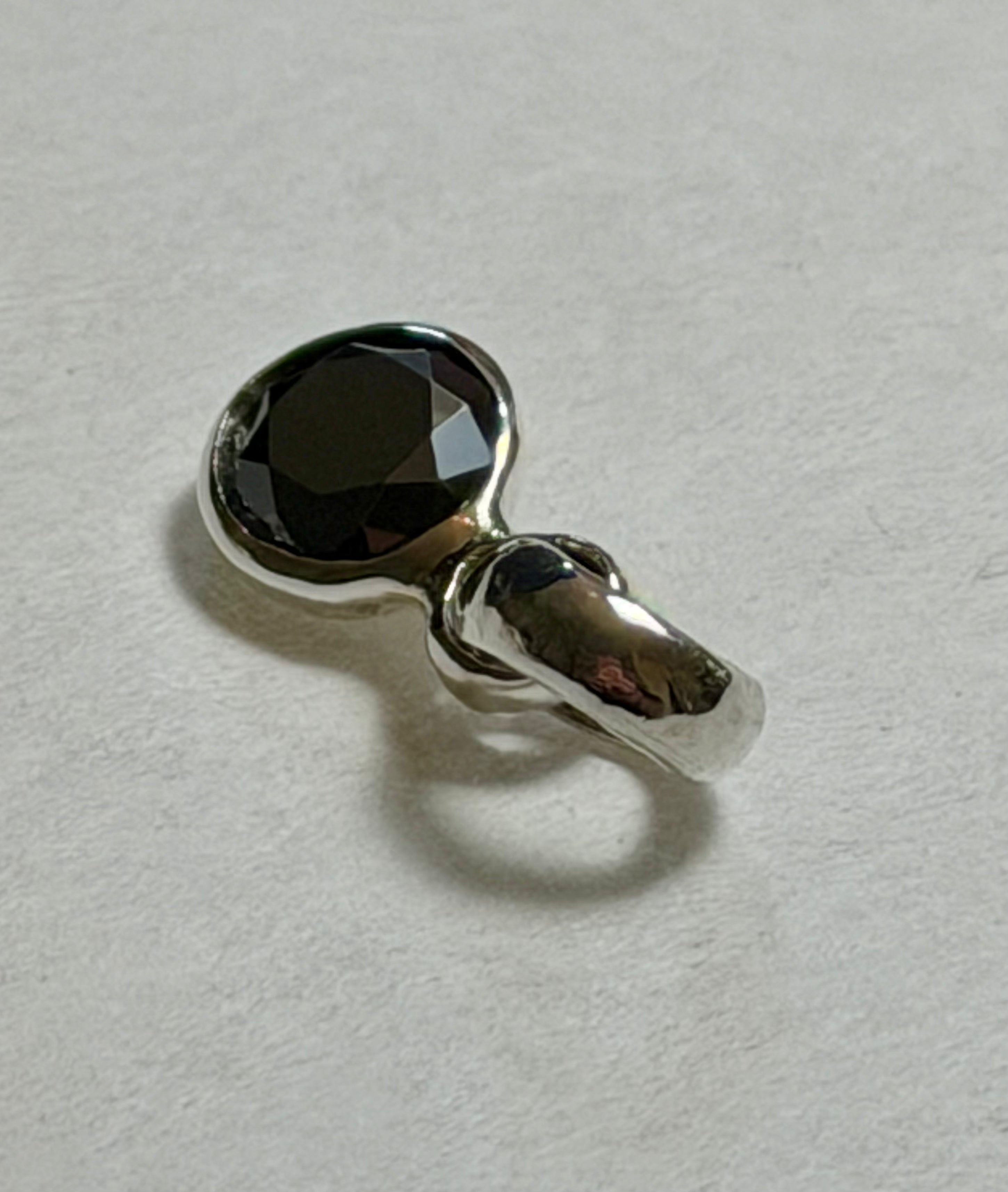 1.00 carat Black Moissanite Diamond Pendant. 925 Sterling Silver.