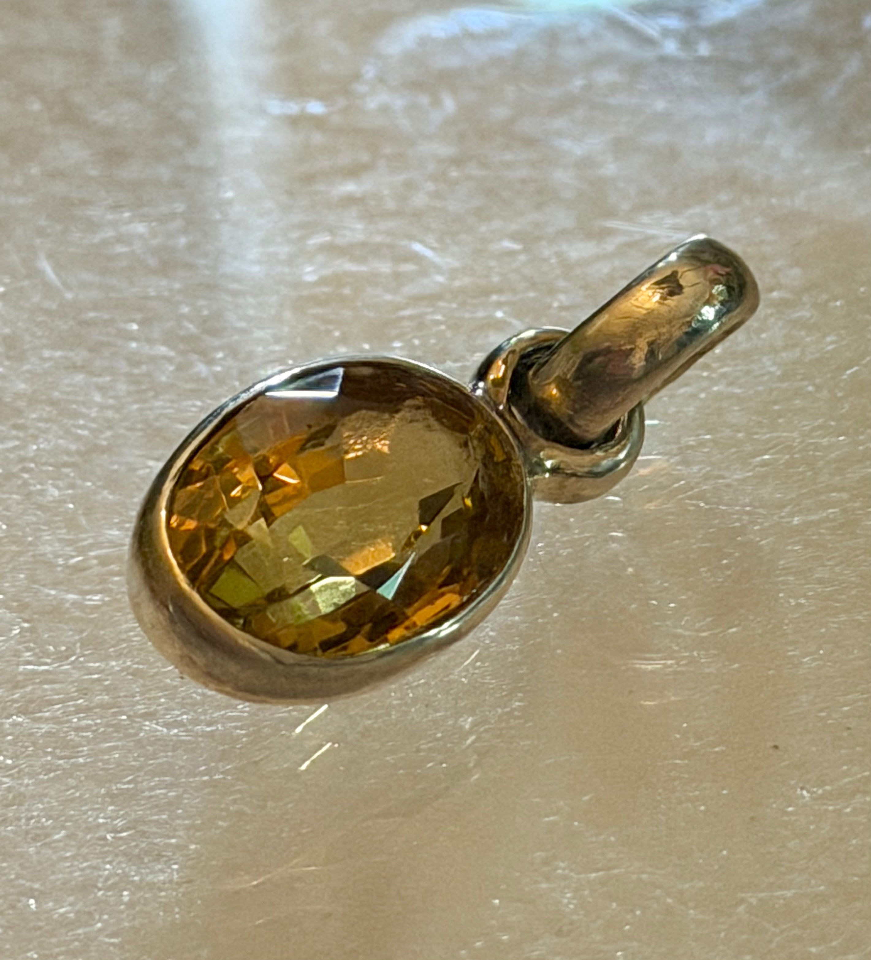 Certified 10.95 Carat Alexandrite Pendant. Sterling Silver.