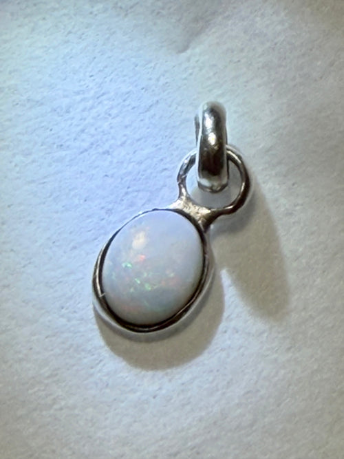 1.68 carat Australian Opal Pendant. Sterling Silver.