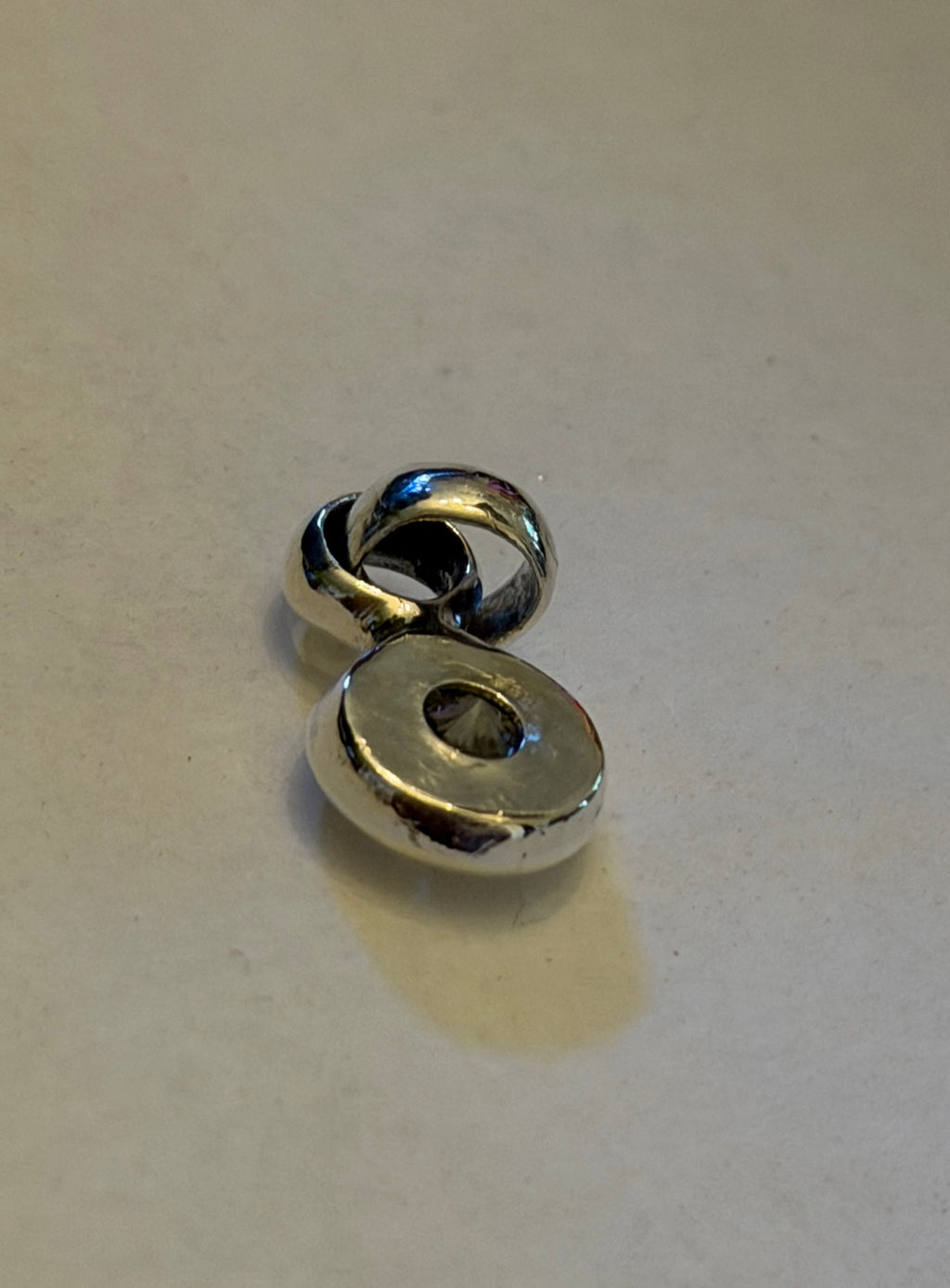 3.60 carat Lab Grown Diamond Pendant. Sterling Silver.
