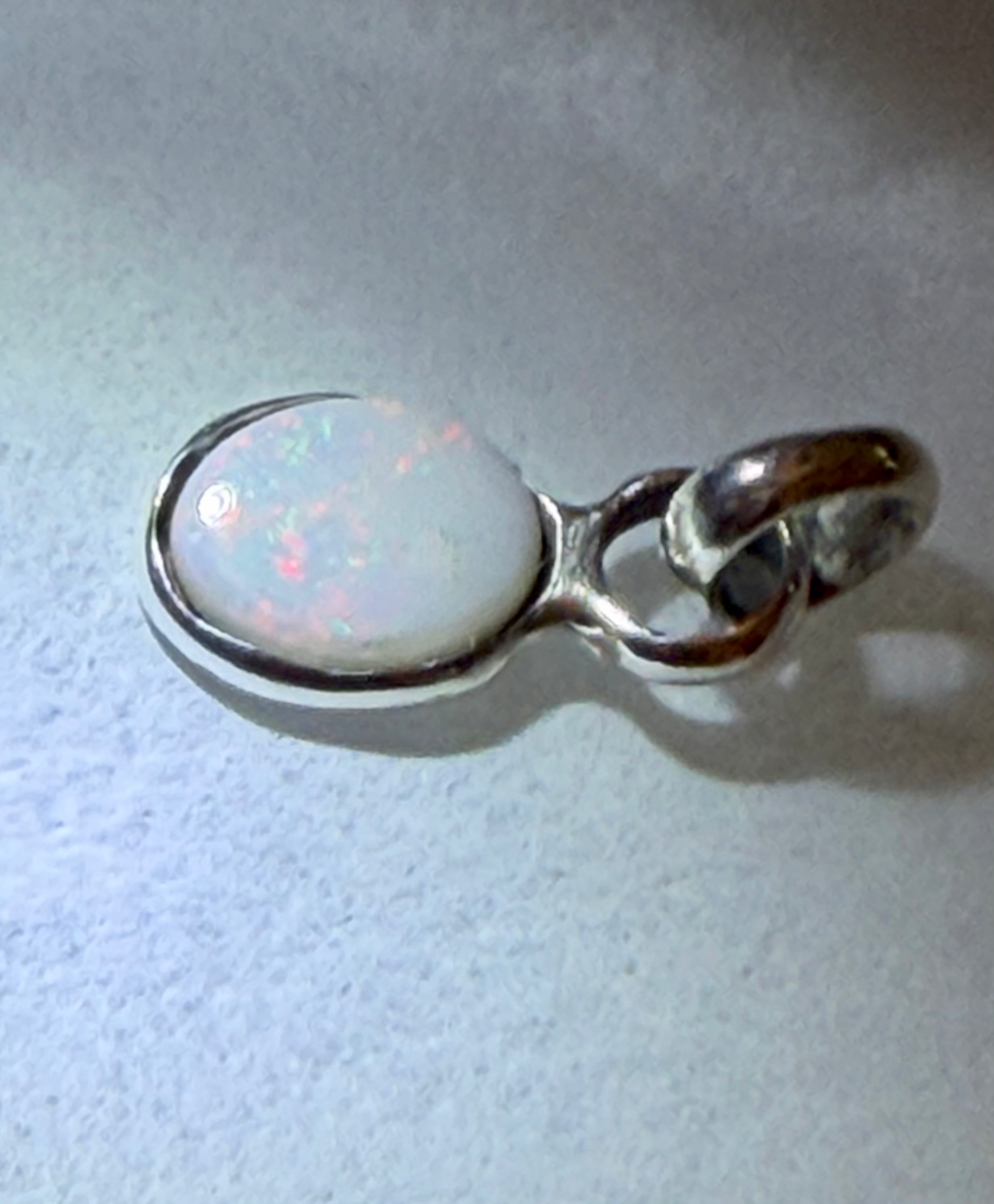 1.68 carat Australian Opal Pendant. Sterling Silver.