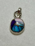 7.75 Carat Turquoise Pendant. Sterling Silver