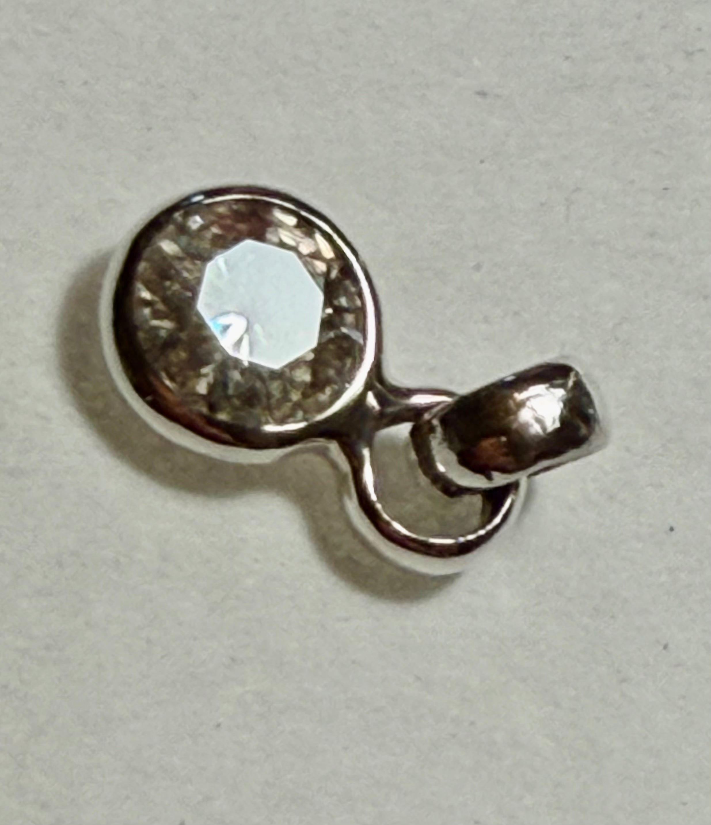 3.60 carat Lab Grown Diamond Pendant. Sterling Silver.