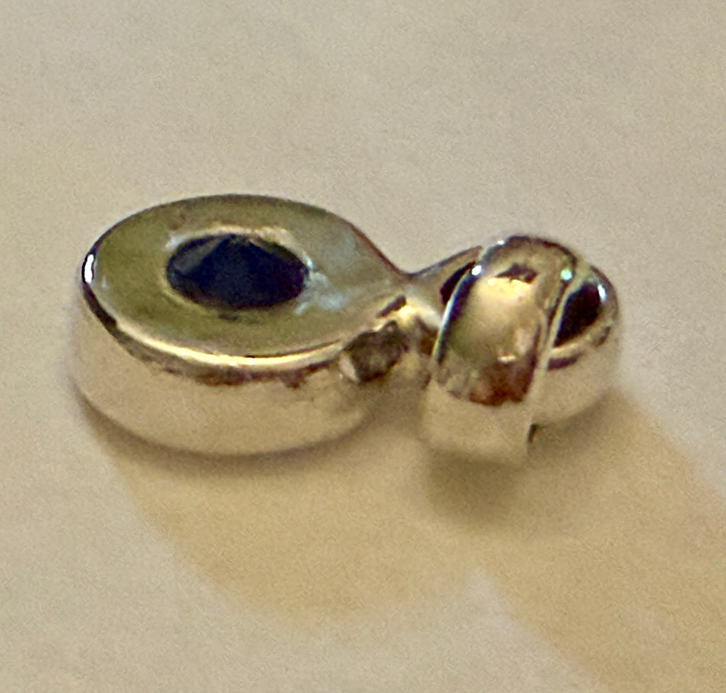 3.90 carat Cobalt Blue Spinal Pendant. Sterling Silver