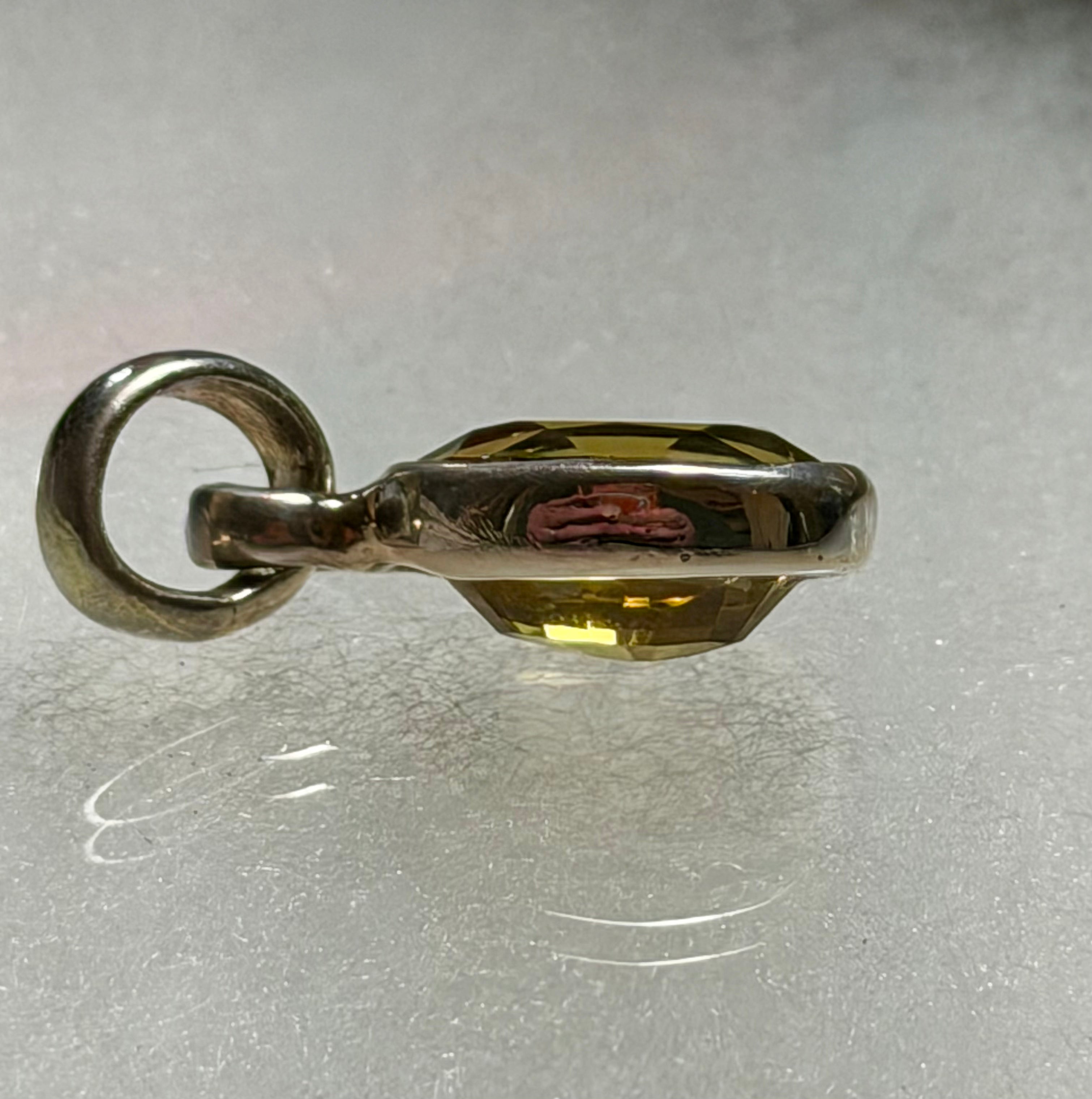 Certified 10.95 Carat Alexandrite Pendant. Sterling Silver.